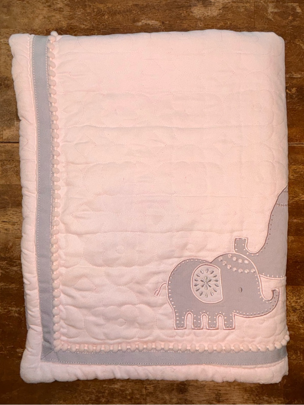 Koala Baby Elephants Pink Grey Pattern Trim Blanket Mom and Baby READ